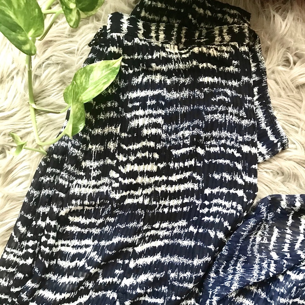 Set You Free-quency Navy Blue Print Maxi Skirt